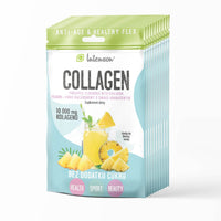 Thumbnail for Kolagen o smaku ananasowym+kwas hialuronowy+witamina C- w proszku do picia 11,4g - Intenson.pl