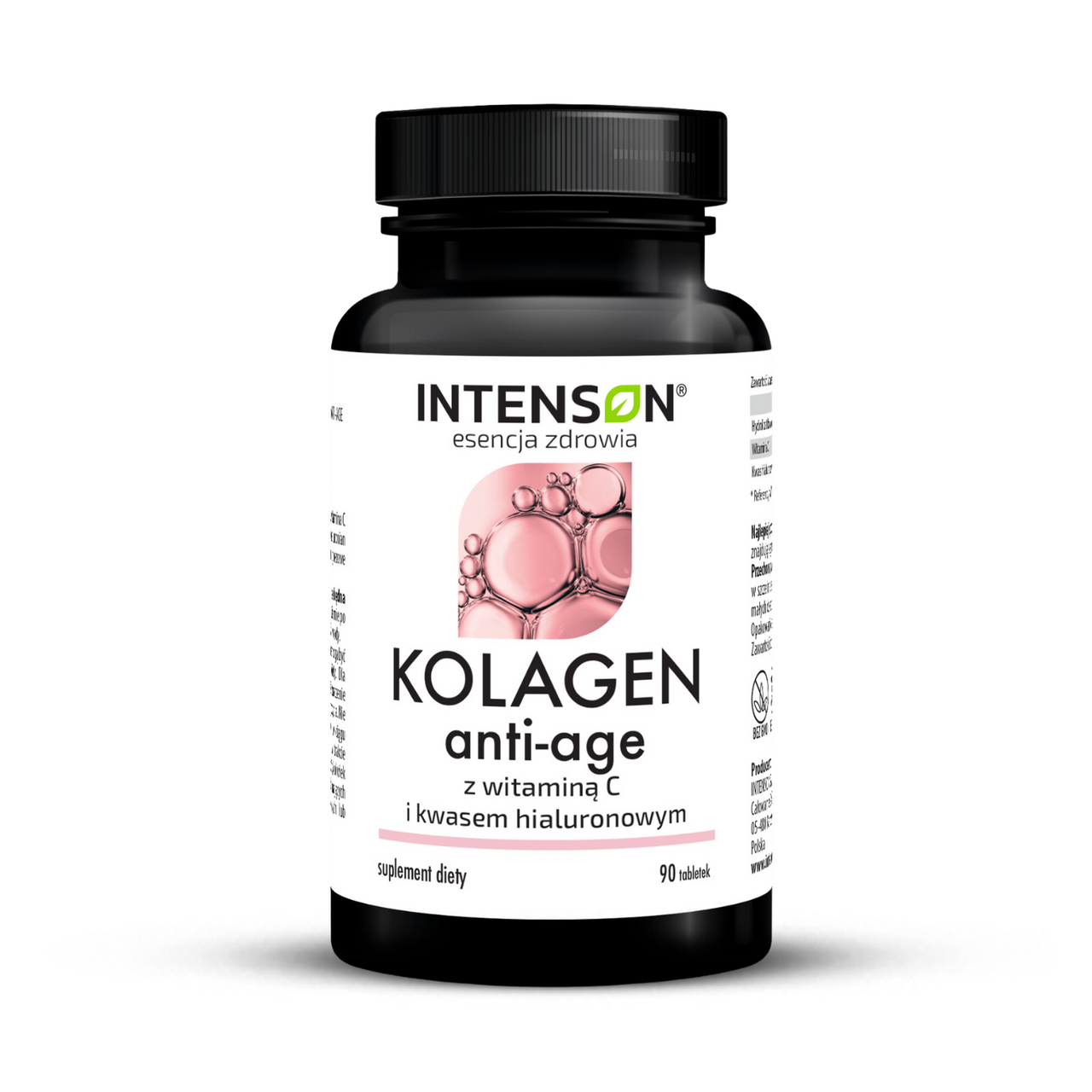 Kolagen Anti-Age z kwasem hialuronowym i witaminą C 500mg, 90 tabletek