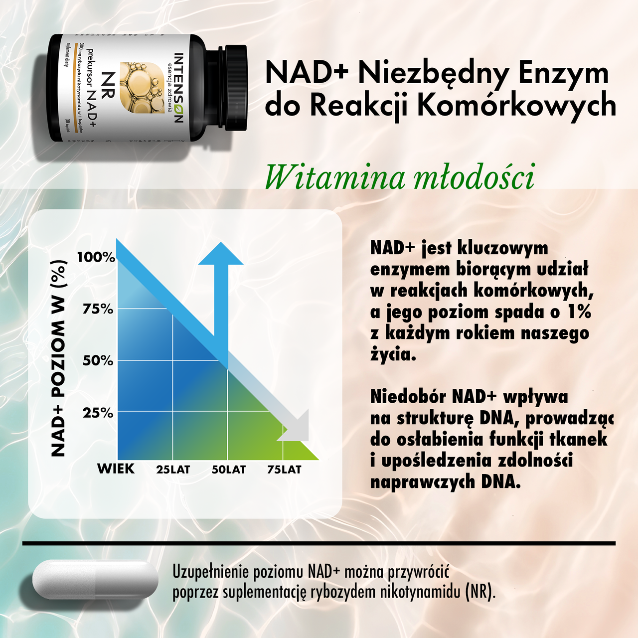 NR Chlorek Rybozydu Nikotynamidu, 30 kapsułek