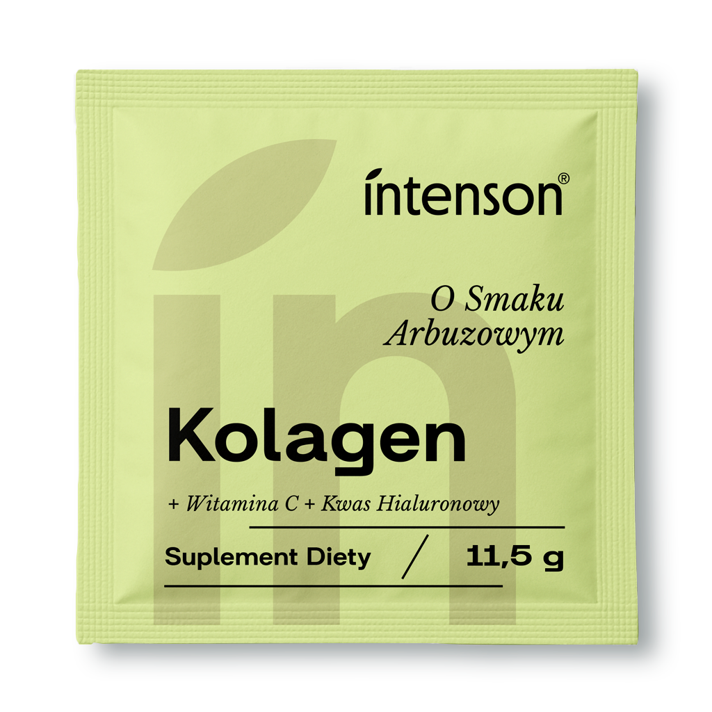 Kolagen w saszetkach o smaku arbuzowym z kwasem hialuronowym i witaminą C, jedna porcja 10,8g
