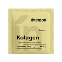 Thumbnail for Kolagen w saszetkach o smaku bananowym z kwasem hialuronowym i witaminą C, jedna porcja 11,1g