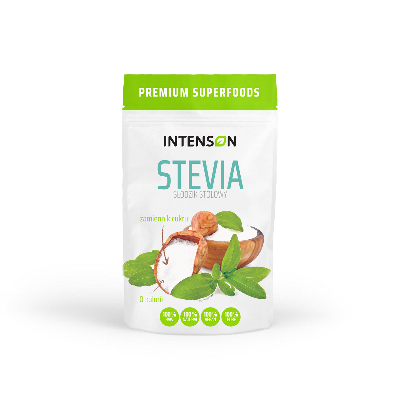 Stevia w kryształkach 1kg - 0 kcal (250gx4) - Intenson.pl