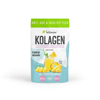 Thumbnail for Kolagen o smaku ananasowym+kwas hialuronowy+witamina C 60g - Intenson.pl