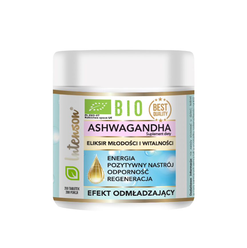 Bio Ashwagandha - 200 tabletek - Intenson.pl