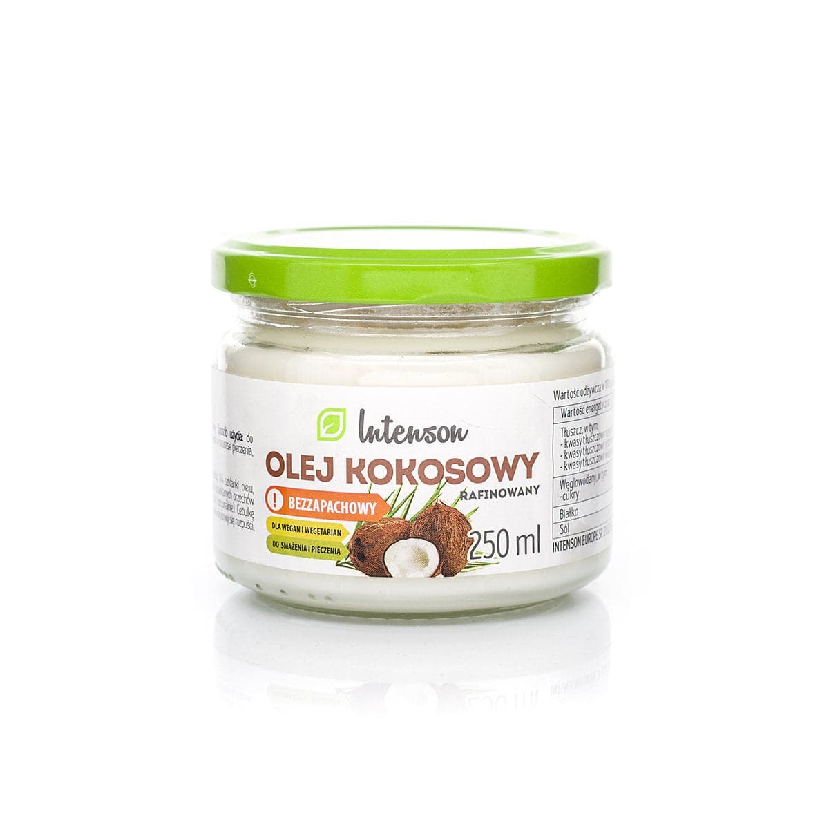 Olej kokosowy rafinowany 250ml - Intenson.pl