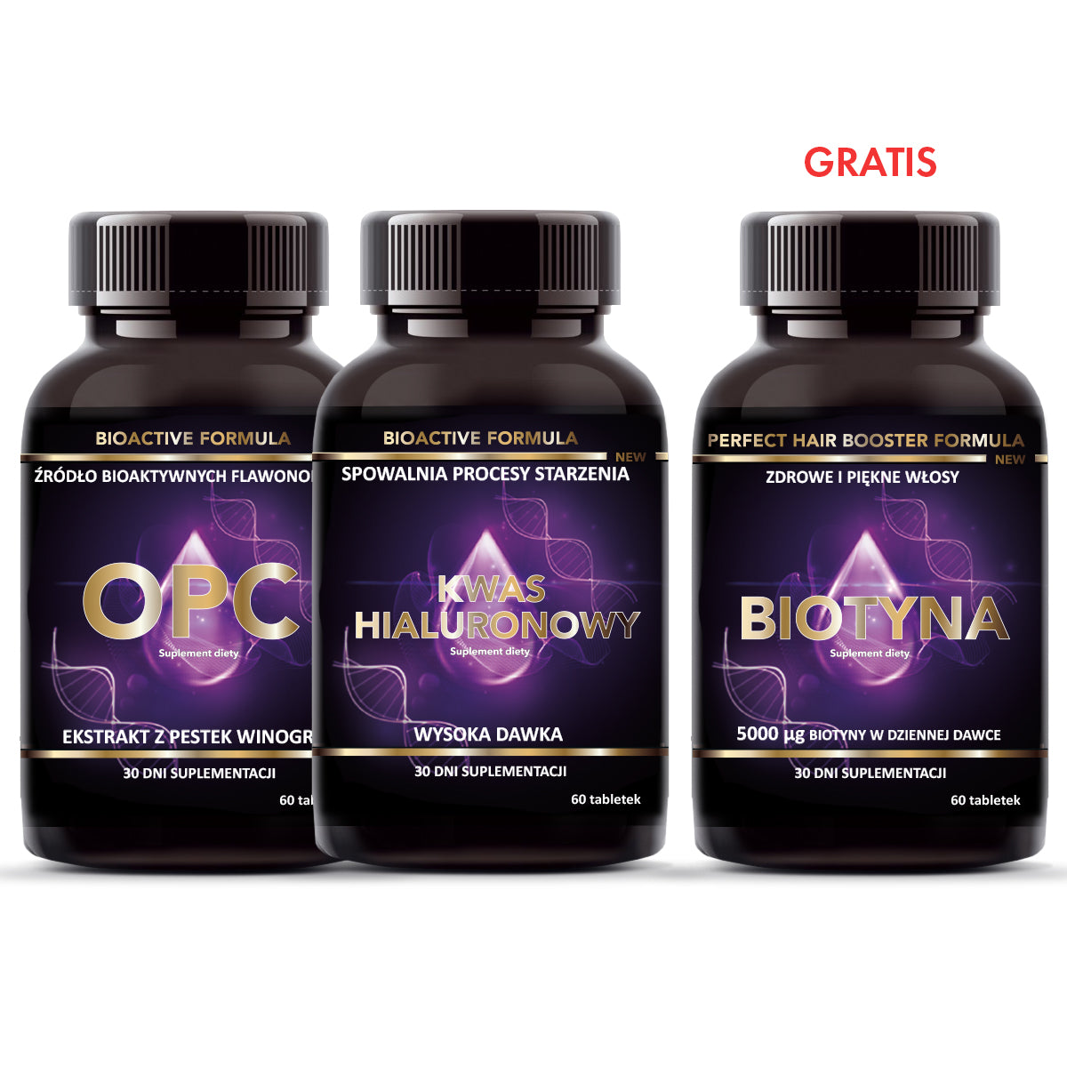 Zestaw OPC+Kwas Hialuronowy+Biotyna GRATIS - Intenson.pl